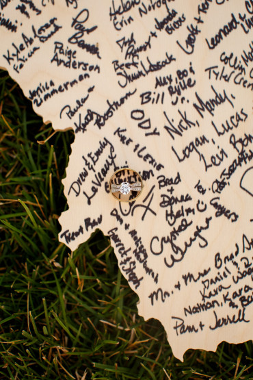 Montana Wedding guest book photographed by Brooke Peterson